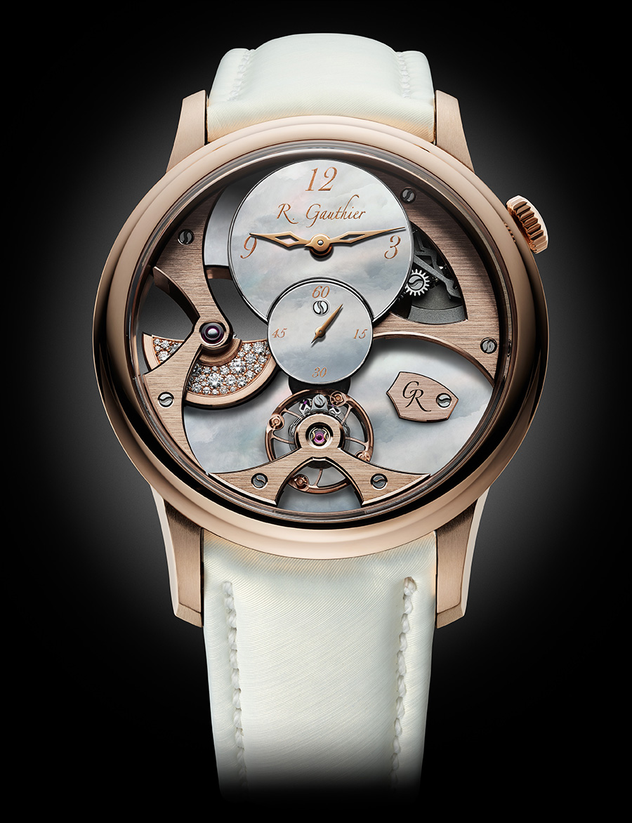 Romain Gauthier Insight Micro Rotor Lady 5 red gold white dial