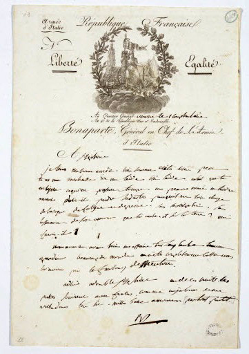 lettre de napoleon bonaparte a josephine archives nationales ae ii 3128