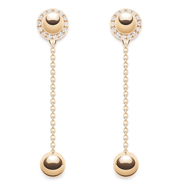 23. Piaget Possession Rose Gold Bead Earrings G38PV800