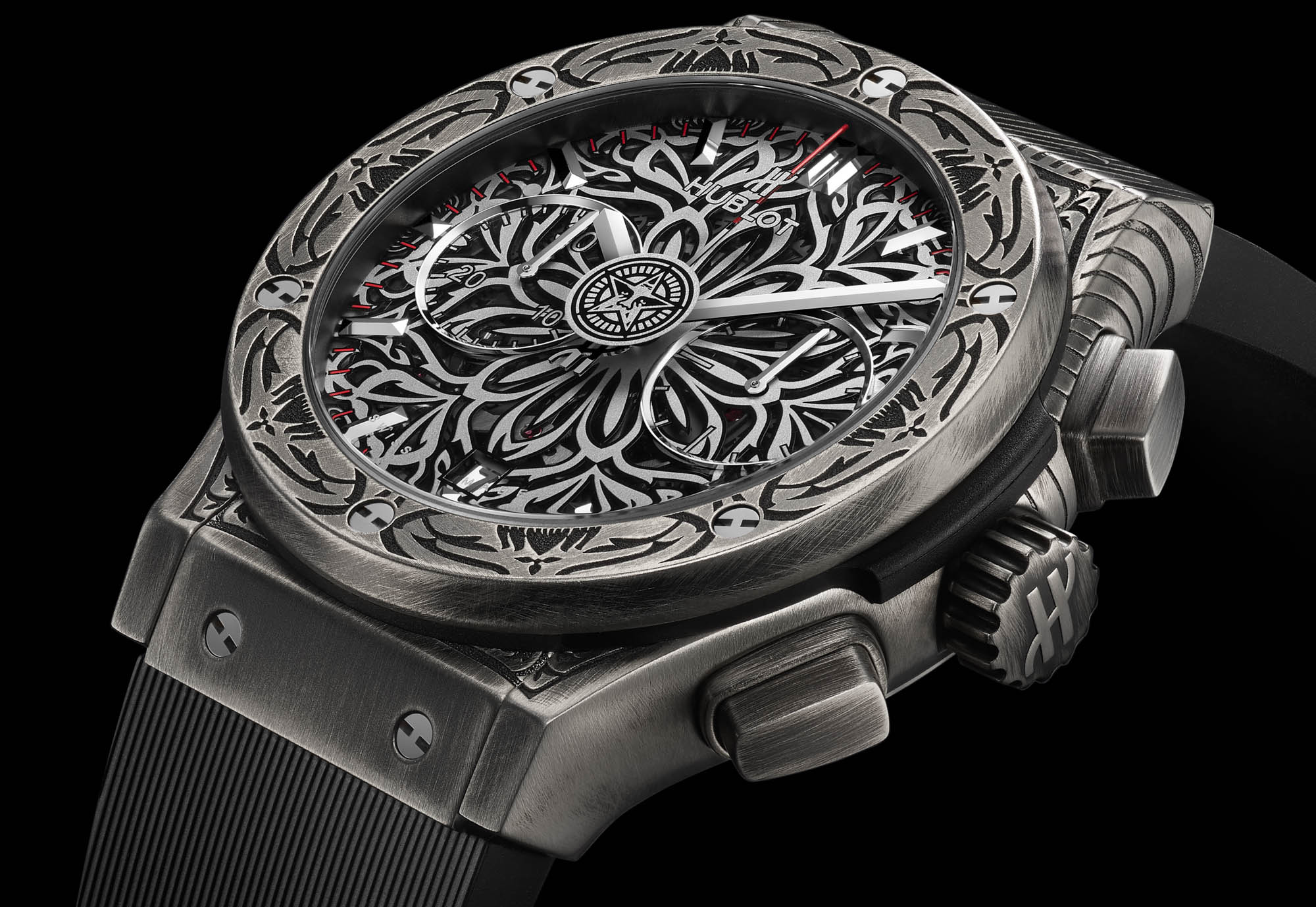 Hublot Classic Fusion Shepard Fairey Limited Edition Watch Engraved Artistic 3