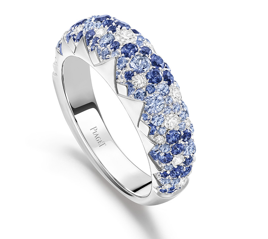 22. Piaget Sunlight Ring Blue Sapphires WG G34R0900