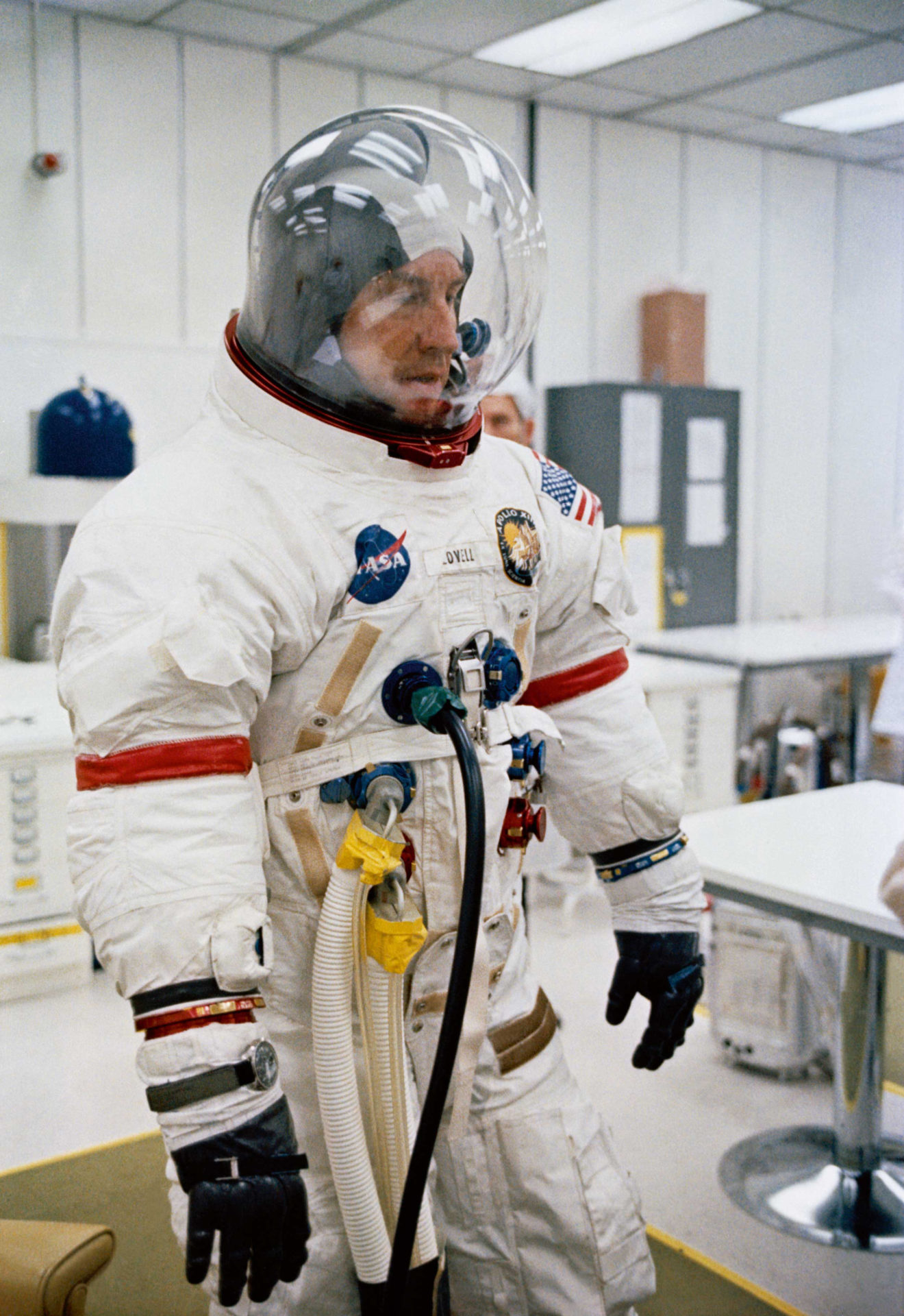 Astronaut James A. Lovell Jr. commander for NASAs Apollo 13 mission CourtesyOfNASA