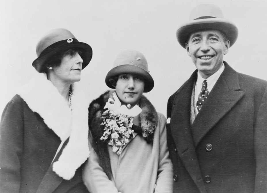 Pierre Cartier with wife and daughter