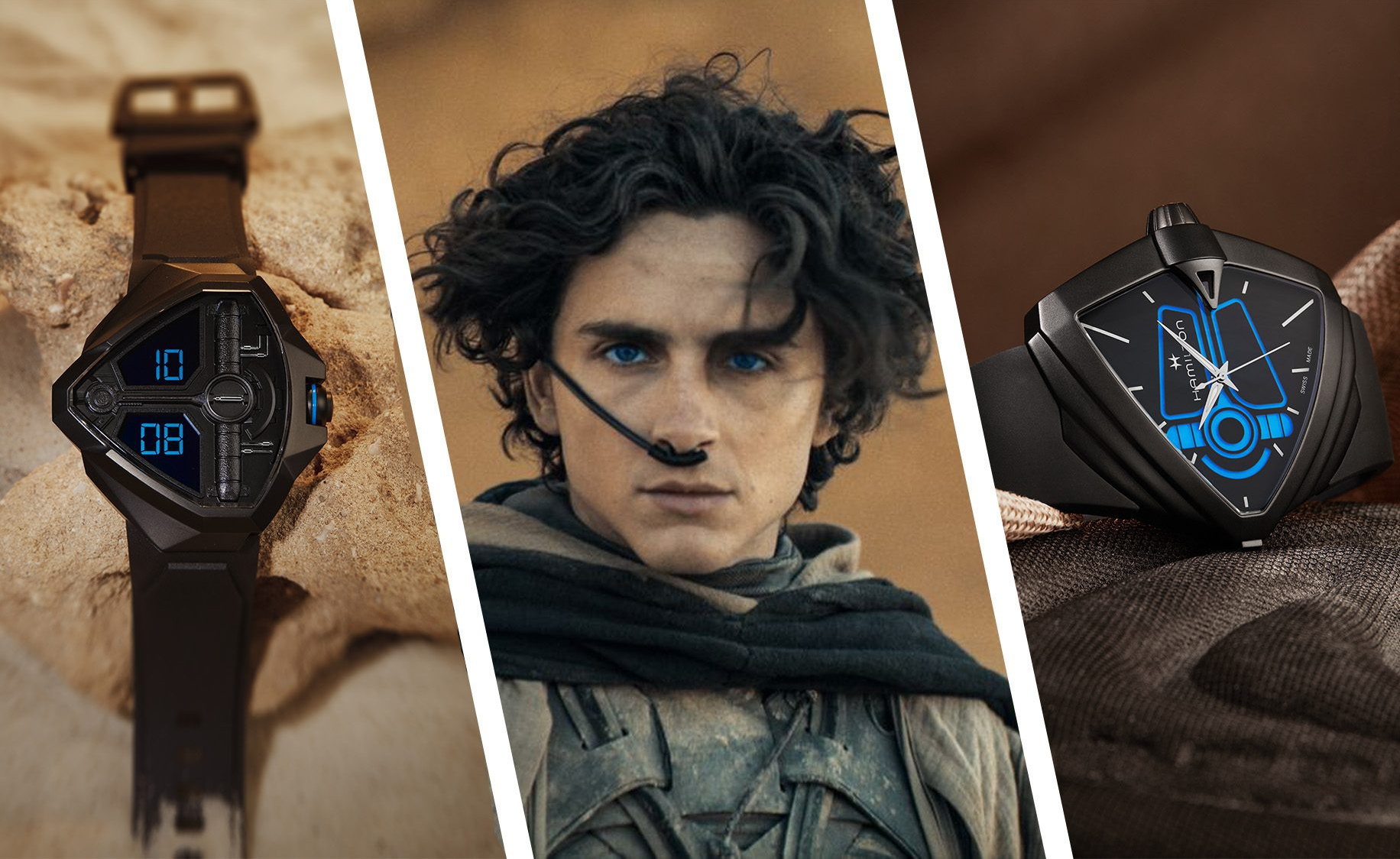 24 hours later hamilton introduces a duo of ventura wrist devices inspired by dune part two rectangle