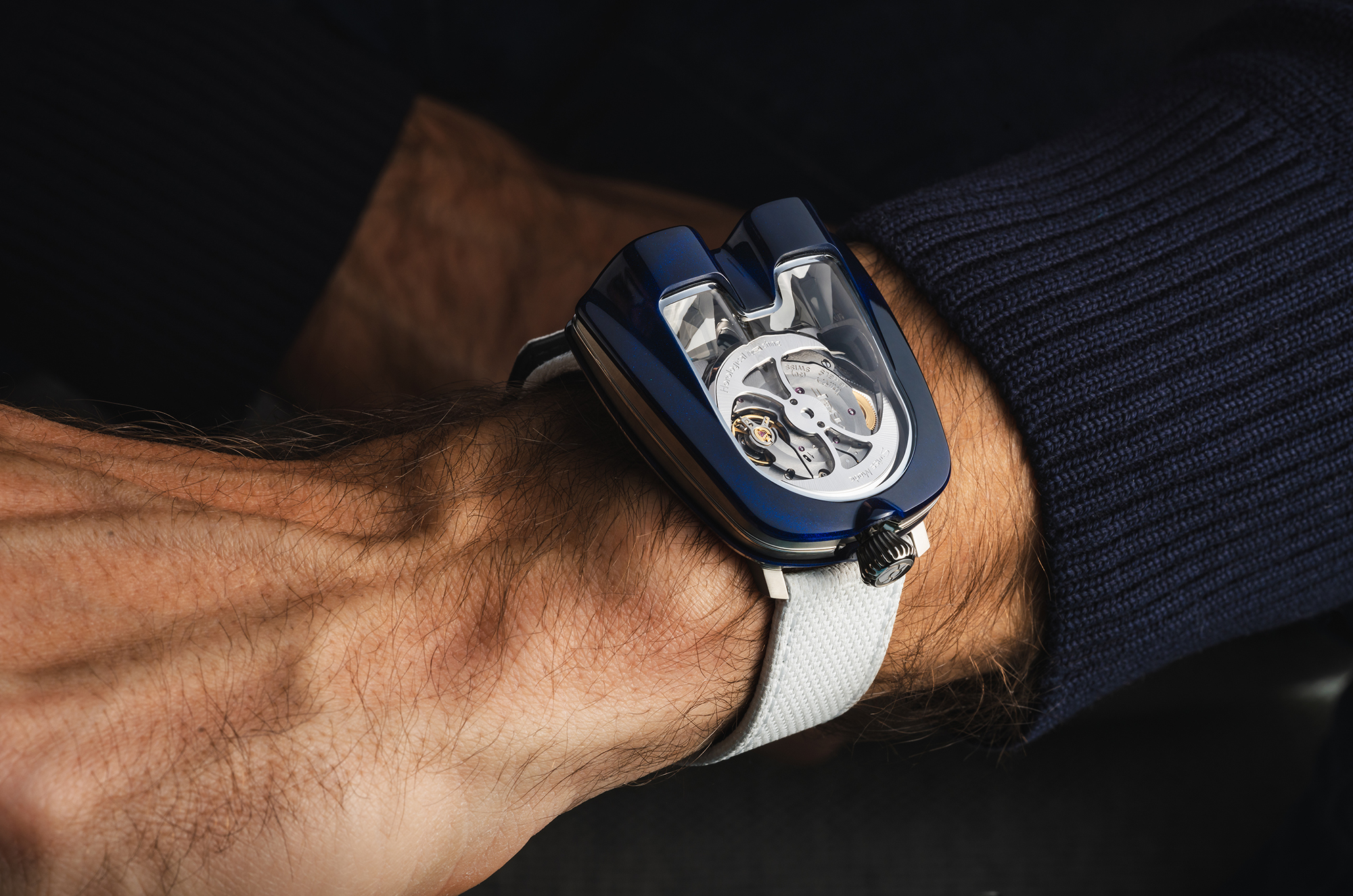 MBandF HM8 Mark 2 Blue Wrist Shot 1 Lres