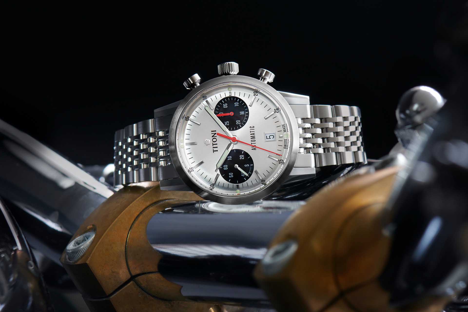 TITONI Bicompax 94020 S S 680caferacer